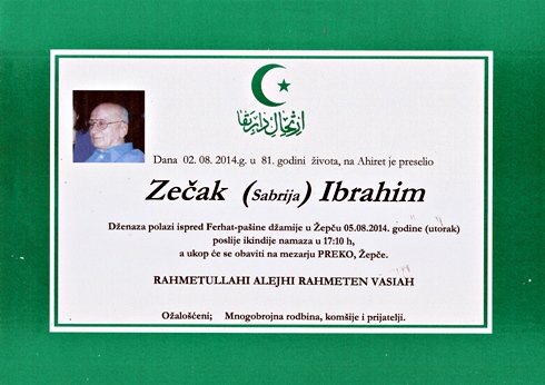 Dženaza Ibrahim Zečak