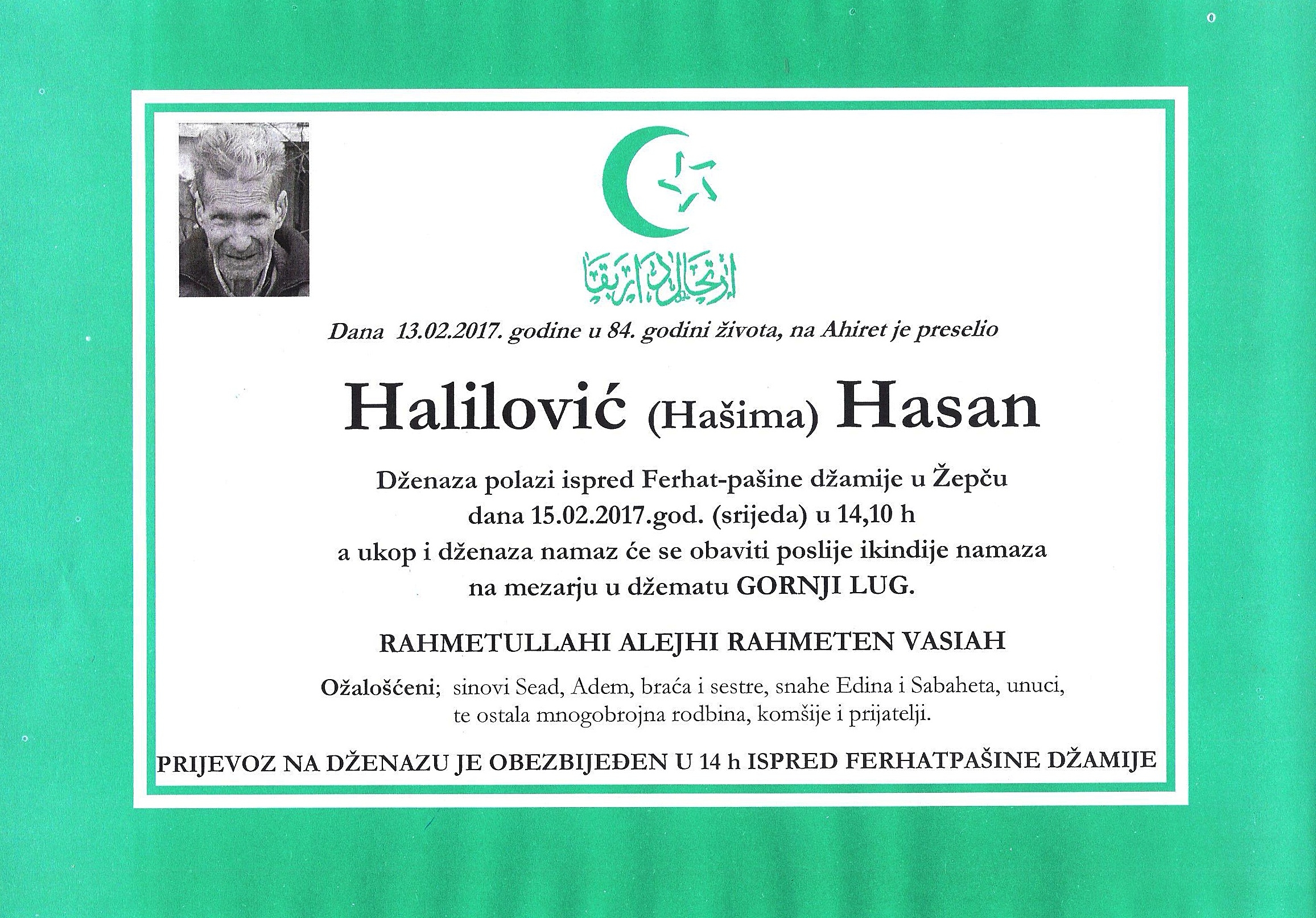 Dženaza – Hasan Halilović