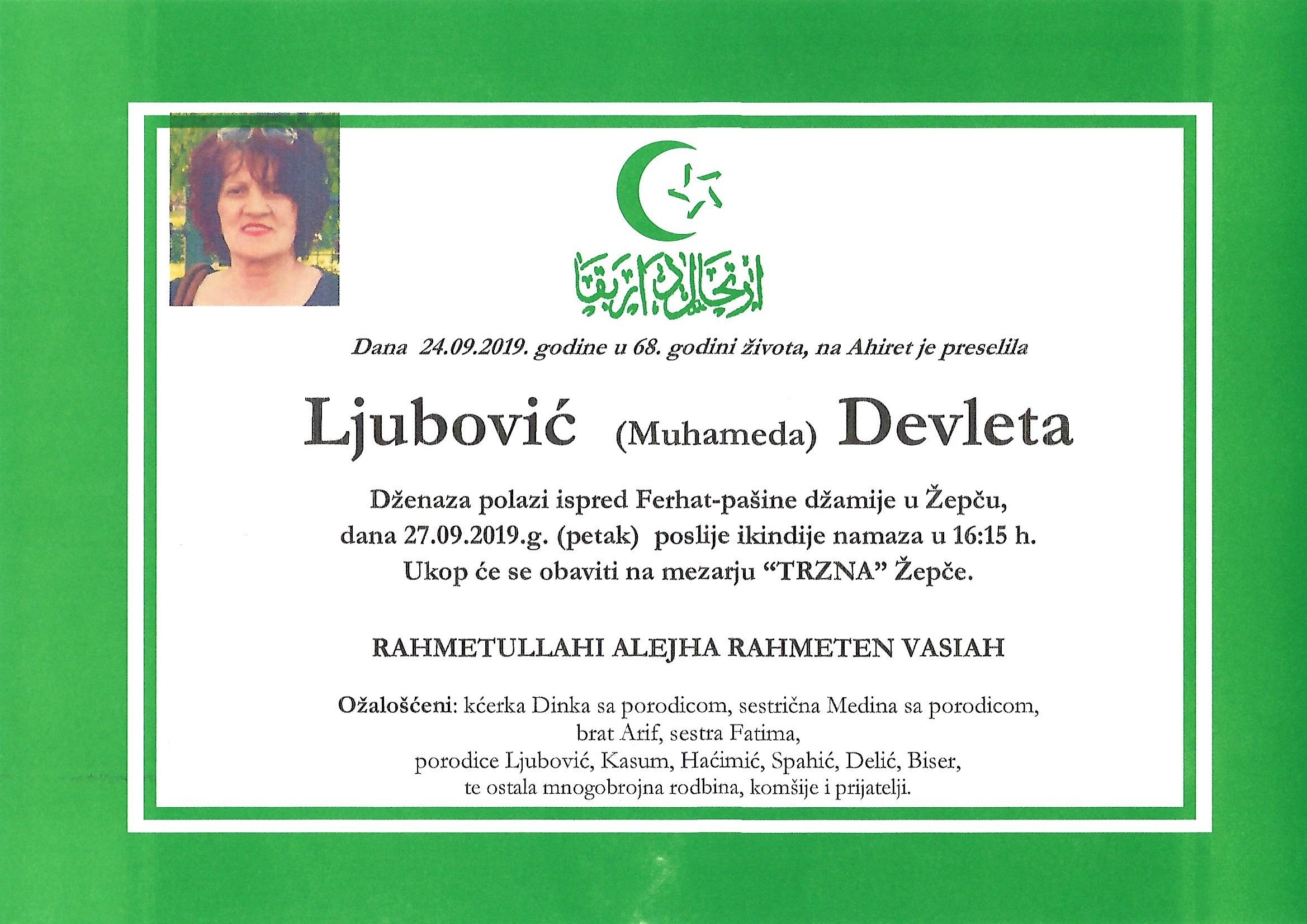 Dženaza – Devleta Ljubović