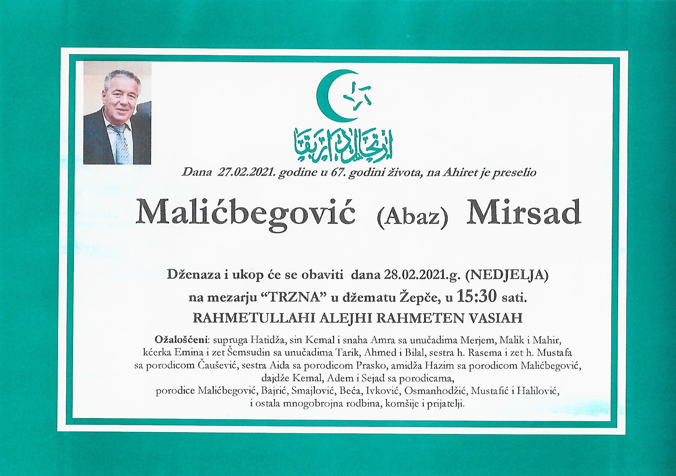 Dženaza – Mirsad Malićbegović