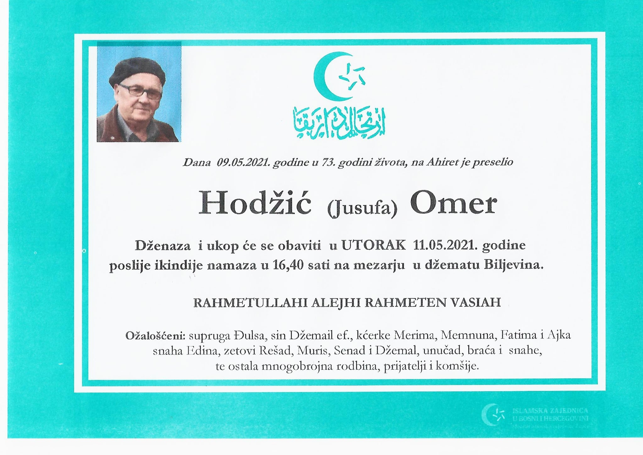 Dženaza – Omer Hodžić