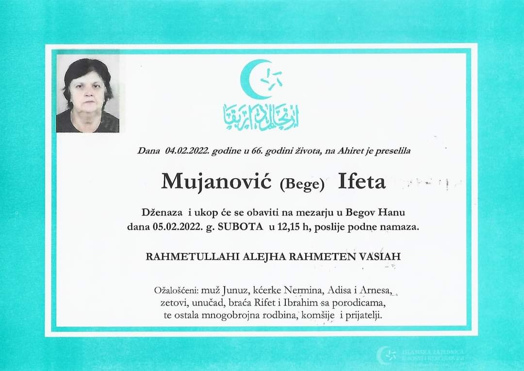 Dženaza – Ifeta Mujanović