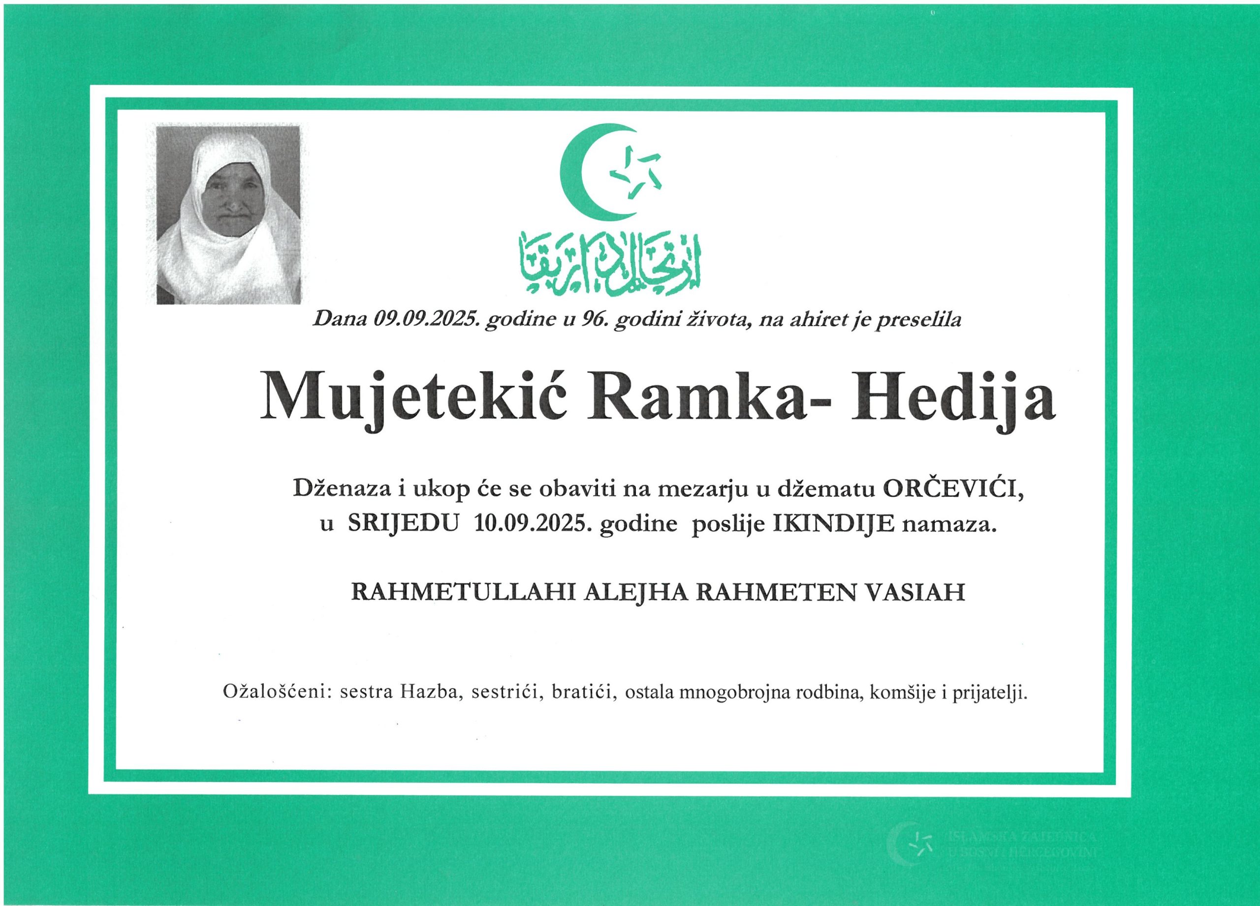 Dženaza – Ramka Mujetekić