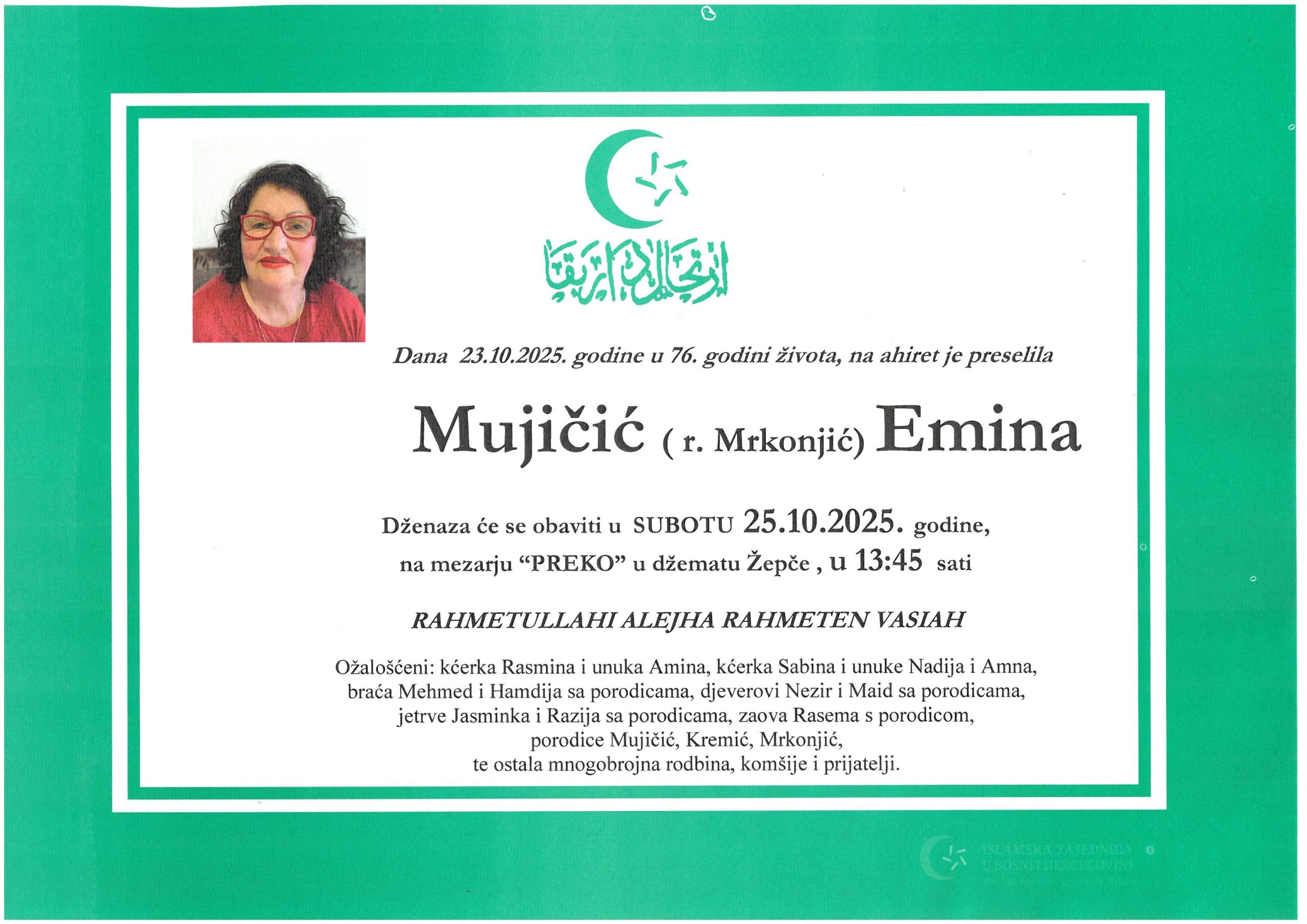 Dženaza – Emina Mujičić
