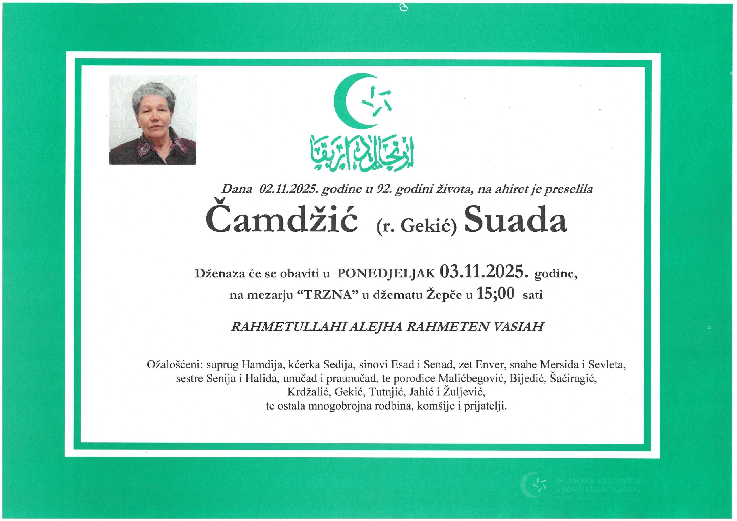Dženaza – Suada Čamdžić