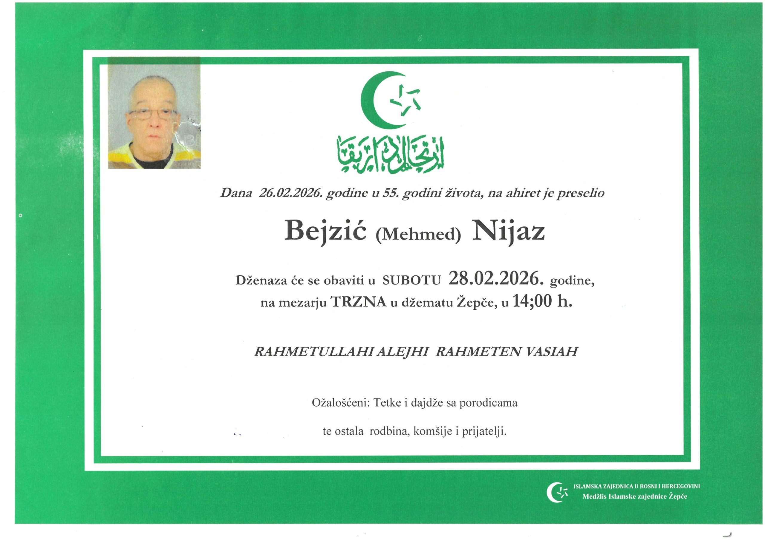 Dženaza – Nijaz Bejzić