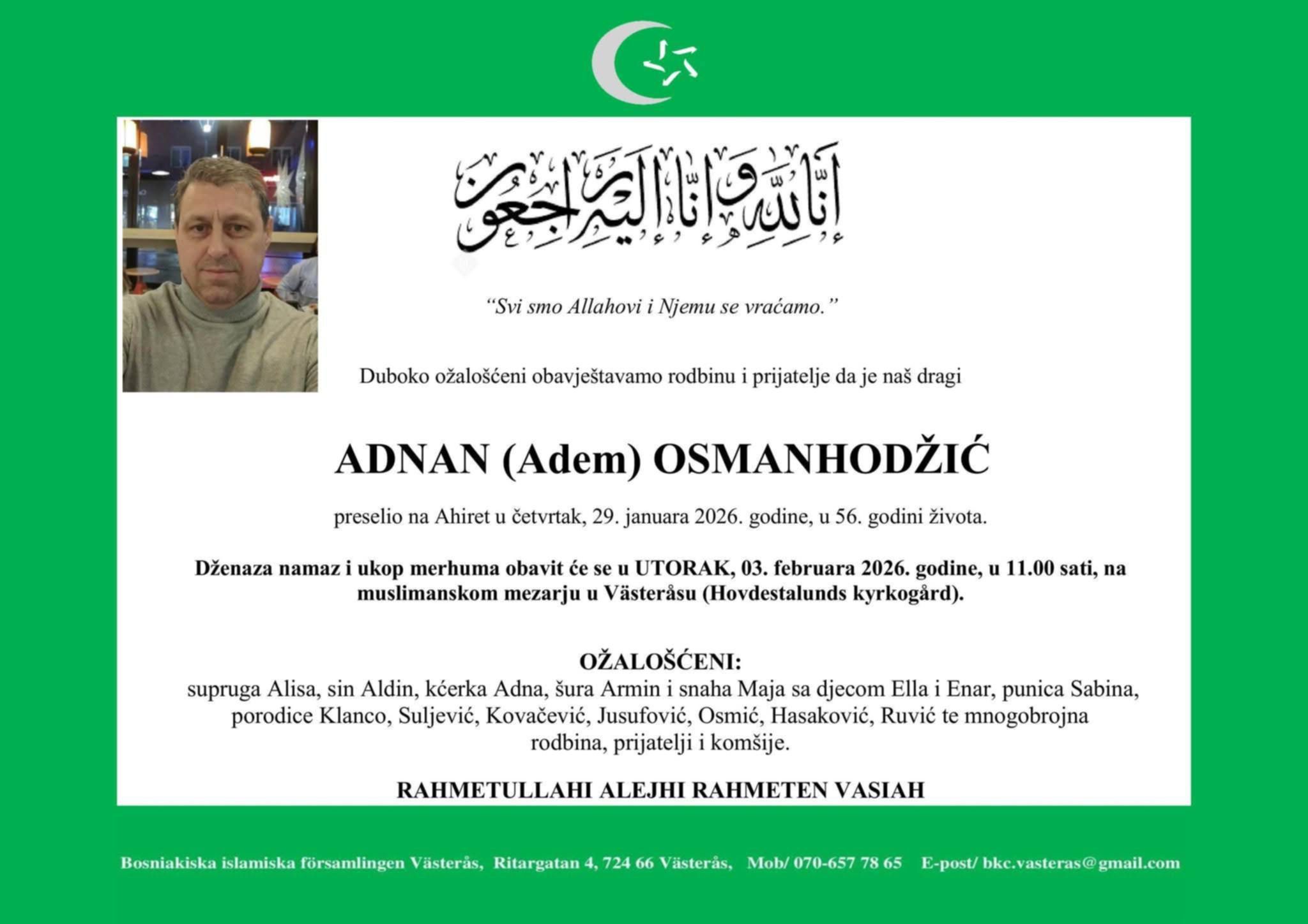 Dženaza – Adnan Osmanhodžić