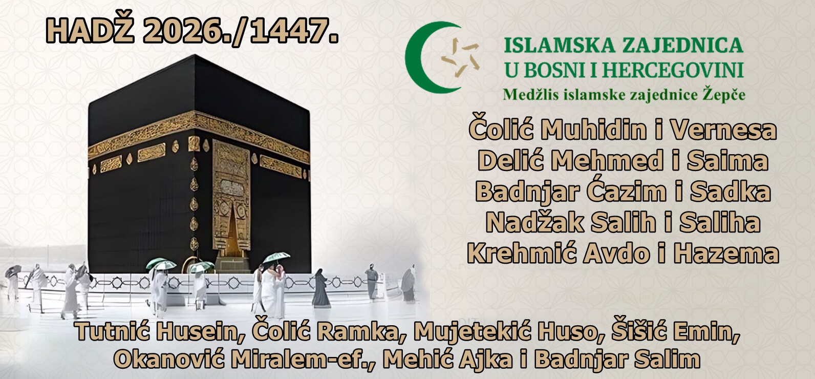 PRVA GRUPA HADŽIJA IZ BIH PUTUJE 16. MAJA – PLANIRANO UKUPNO 13 LETOVA – MNOGO NOVINA U ORGANIZACIJI I REALIZACIJI HADŽA – NAŠIH JE 17 HADŽIJA
