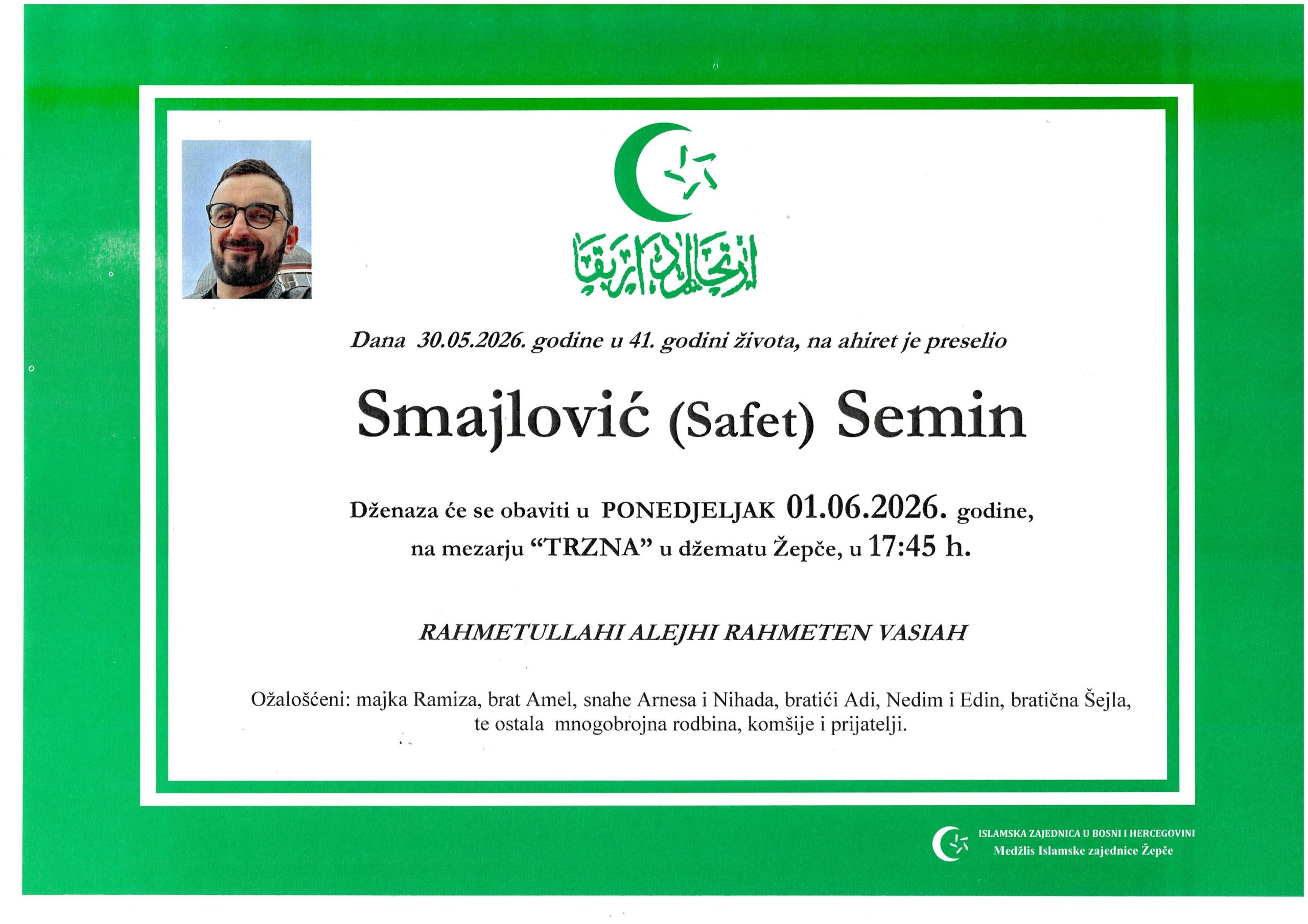 Dženaza – Semin Smajlović