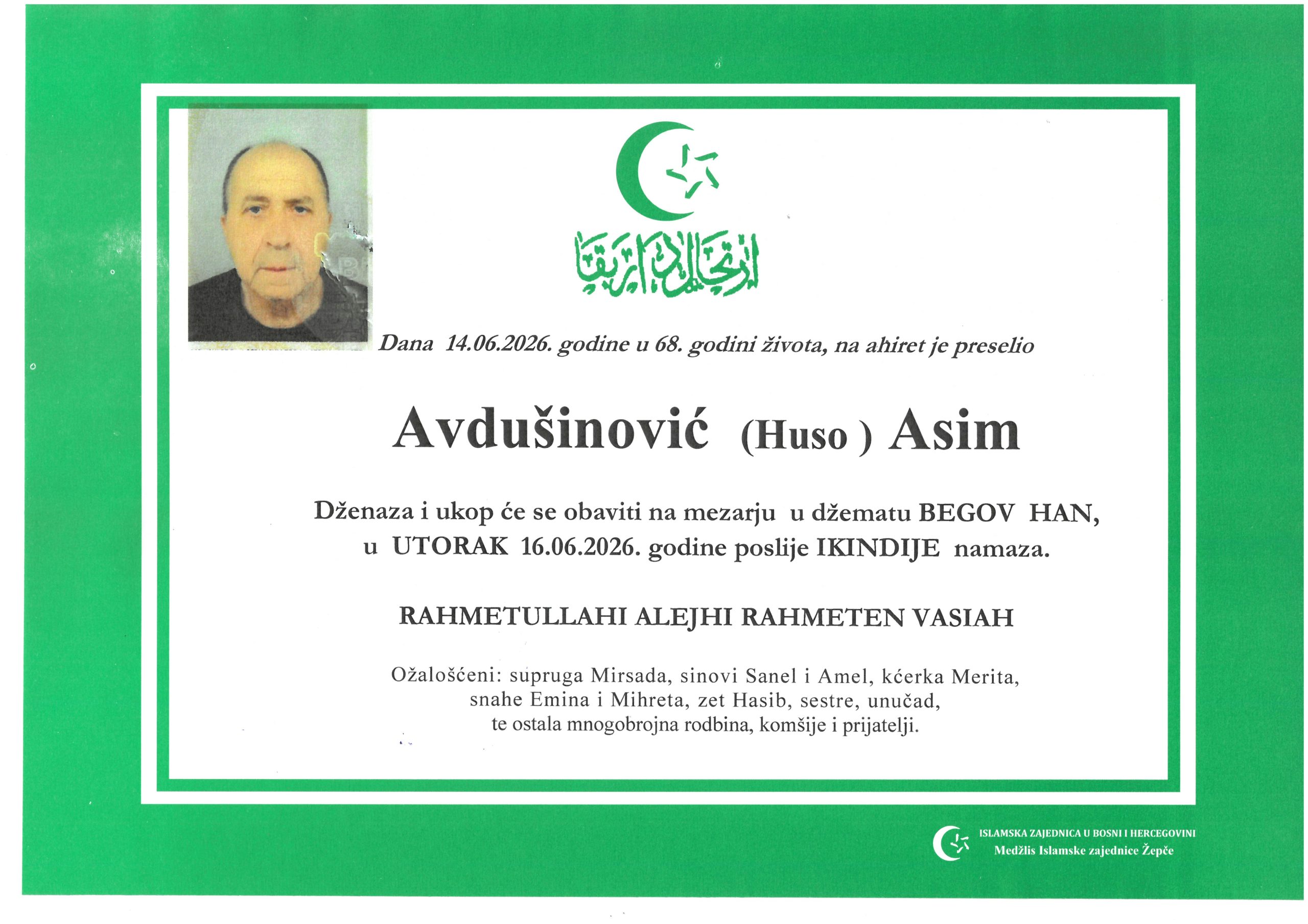 Dženaza – Asim Avdušinović