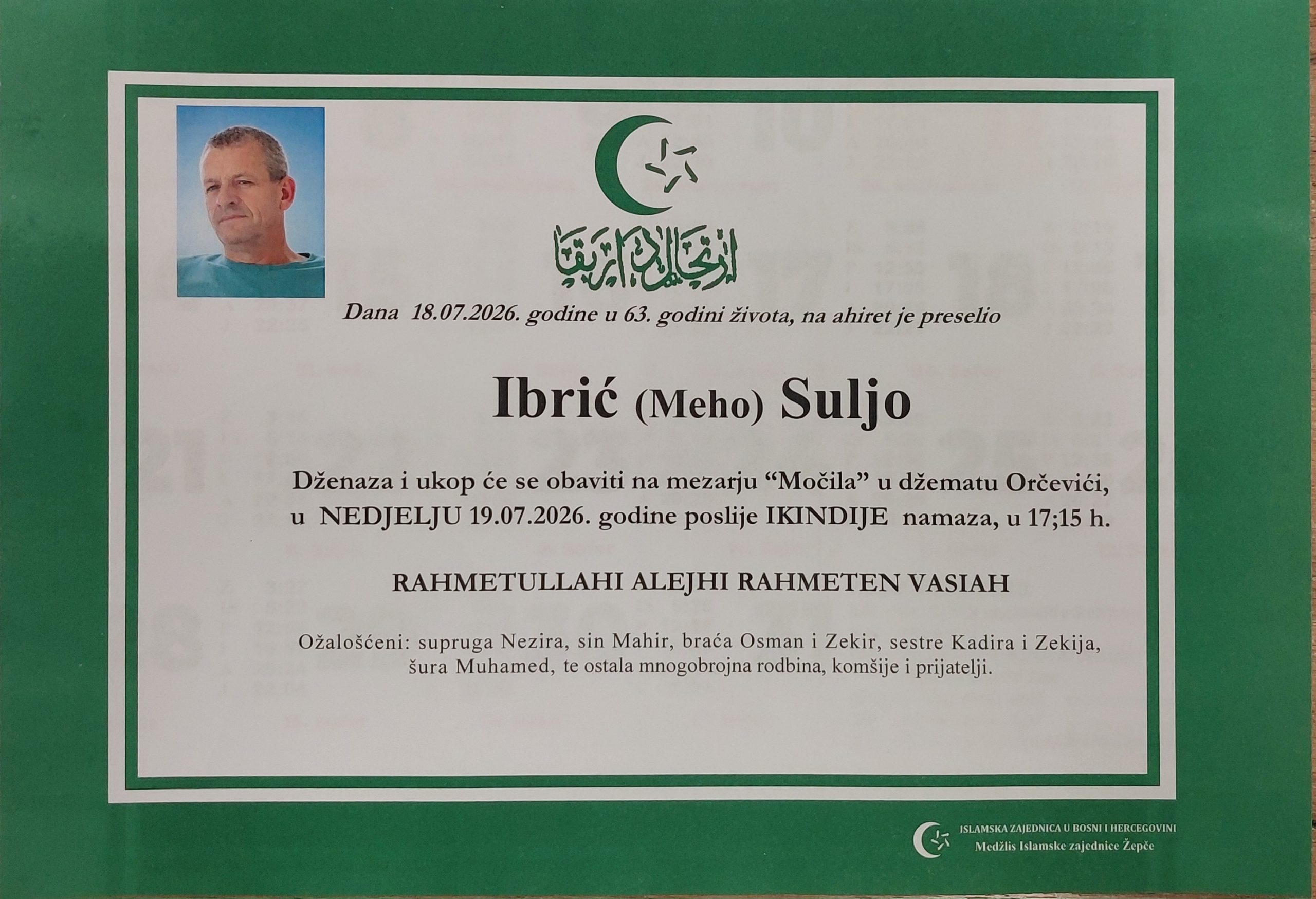 Dženaza – Suljo Ibrić