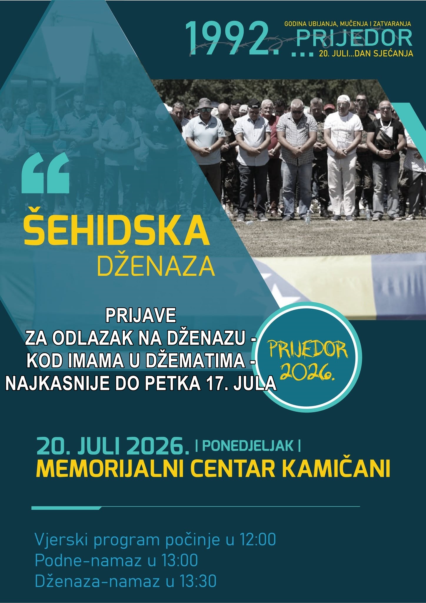 MIZ ŽEPČE ORGANIZUJE ODLAZAK NA DŽENAZU U PRIJEDOR