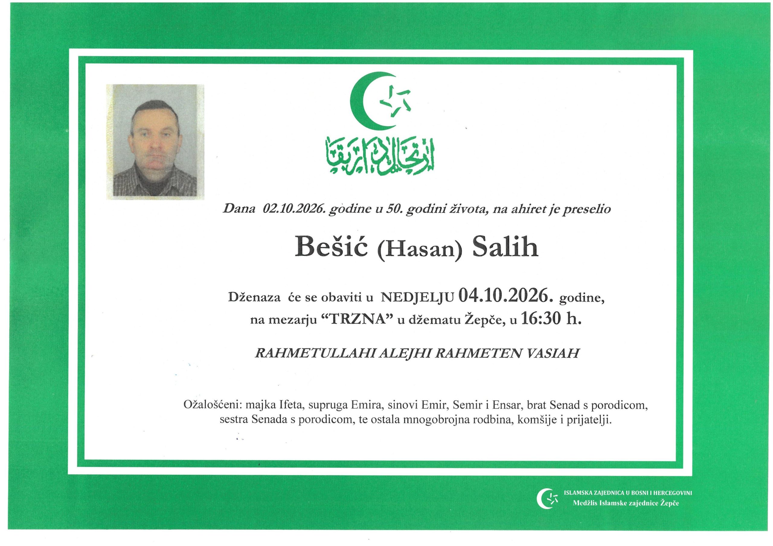 Dženaza – Salih Bešić